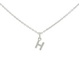 925 silver necklace with small zircon letter