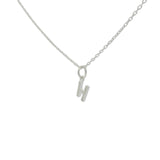 925 silver necklace with small zircon letter