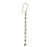 Golden chain and stone earrings