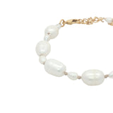 Bracelet doré alternance de petites et grandes perles de culture