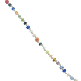 Collier doré Johri bazaar en améthyste perles multicolores 60 cm