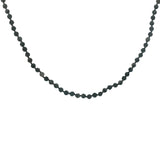 Collier doré perles grises et noeuds gris 75 cm