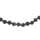 Collier doré perles grises et noeuds gris 75 cm