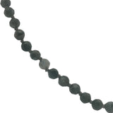 Collier doré perles grises et noeuds gris 75 cm