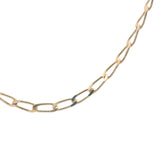 Four-sided horse mesh gold necklace