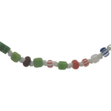 Collier doré perles colorées et noeuds blancs 42 cm