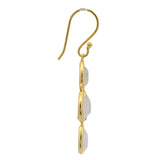 Boucles d'oreilles gouttes pierre de lune facettée