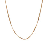 Collier doré gourmette bombée frappée