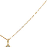 Collier doré fleur avec zircons 42 cm