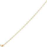 Collier doré fleur avec zircons 42 cm