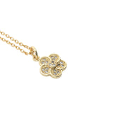 Collier doré fleur avec zircons 42 cm
