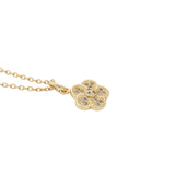 Collier doré fleur avec zircons 42 cm