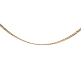 Collier doré gourmette bombée frappée