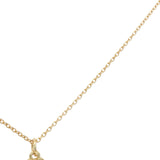 Collier doré trèfle avec zircons 42 cm