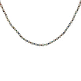 Collier doré perles de culture et perles multicolores 38 cm