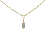 Collier doré labradorite et perle de culture 42 cm
