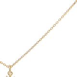 Collier doré petit soleil avec oeil et zircon 42 cm