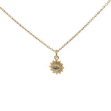 Collier doré petit soleil avec oeil et zircon 42 cm