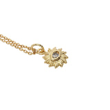 Collier doré petit soleil avec oeil et zircon 42 cm
