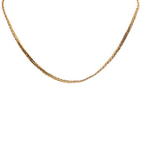 Gold flat palm mesh necklace
