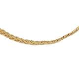 Gold flat palm mesh necklace