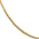 Gold flat palm mesh necklace