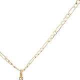 Collier doré croix gothique avec lapis lazulis 50 cm