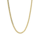6-sided gold-plated marine mesh necklace