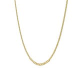6-sided gold-plated marine mesh necklace