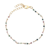 Bracelet doré en tourmaline et pierre de lune