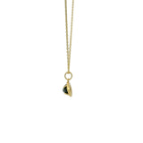 Gold necklace with eye and stone pendant