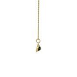 Gold necklace with eye and stone pendant