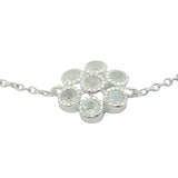 Bracelet argent 925 fleur en pierre de lune