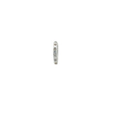 Mini créole fermée fine argent 925 zircons 11 mm