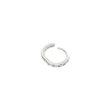 Mini créole fermée fine argent 925 zircons 11 mm