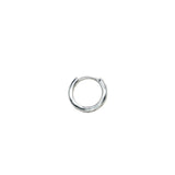 Mini créole fermée fine argent 925 zircons 11 mm