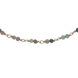 Collier doré avec duo tourmaline 38 cm