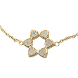 Bracelet doré étoile de David en pierre de lune
