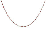 Collier doré avec duo onyx rouge 38 cm