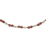Collier doré avec duo onyx rouge 38 cm