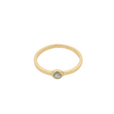Thin round stone ring