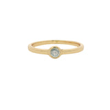 Thin round stone ring
