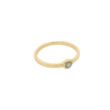 Thin round stone ring