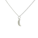 Collier petite lune argent 925 et zircons blancs