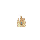 Charms doré bouddha avec labradorite et mains levées