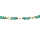 Bracelet doré avec duo onyx verte