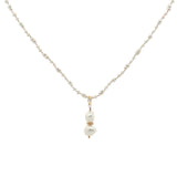 Collier doré en perles de culture 60 cm