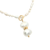 Collier doré en perles de culture 60 cm