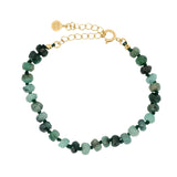 Bracelet doré en pierres malachite
