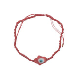 Bracelet cordon rouge main de Fatma rouge